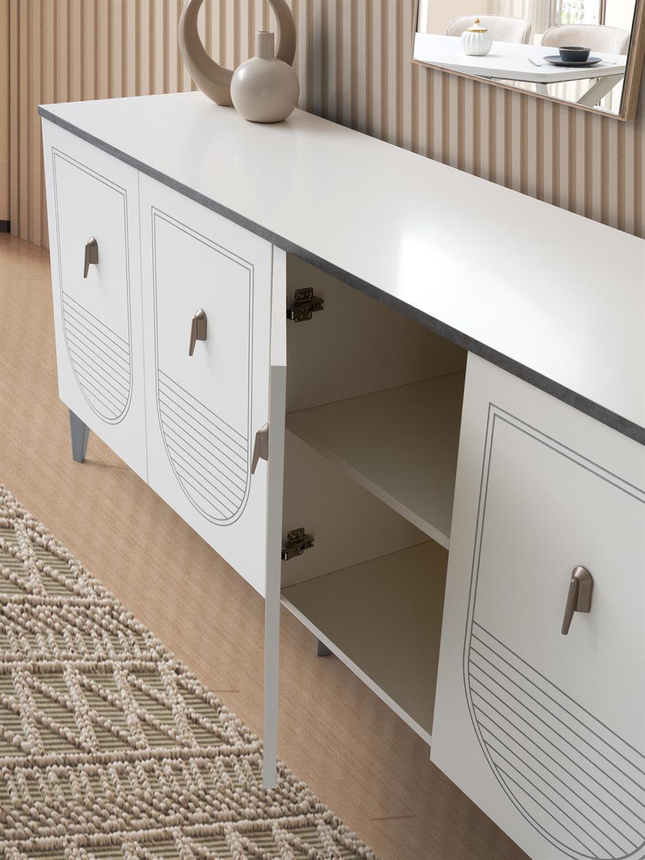 İrem Modern Dolaplı Çekmeceli Aynasız Konsol 180*47*80