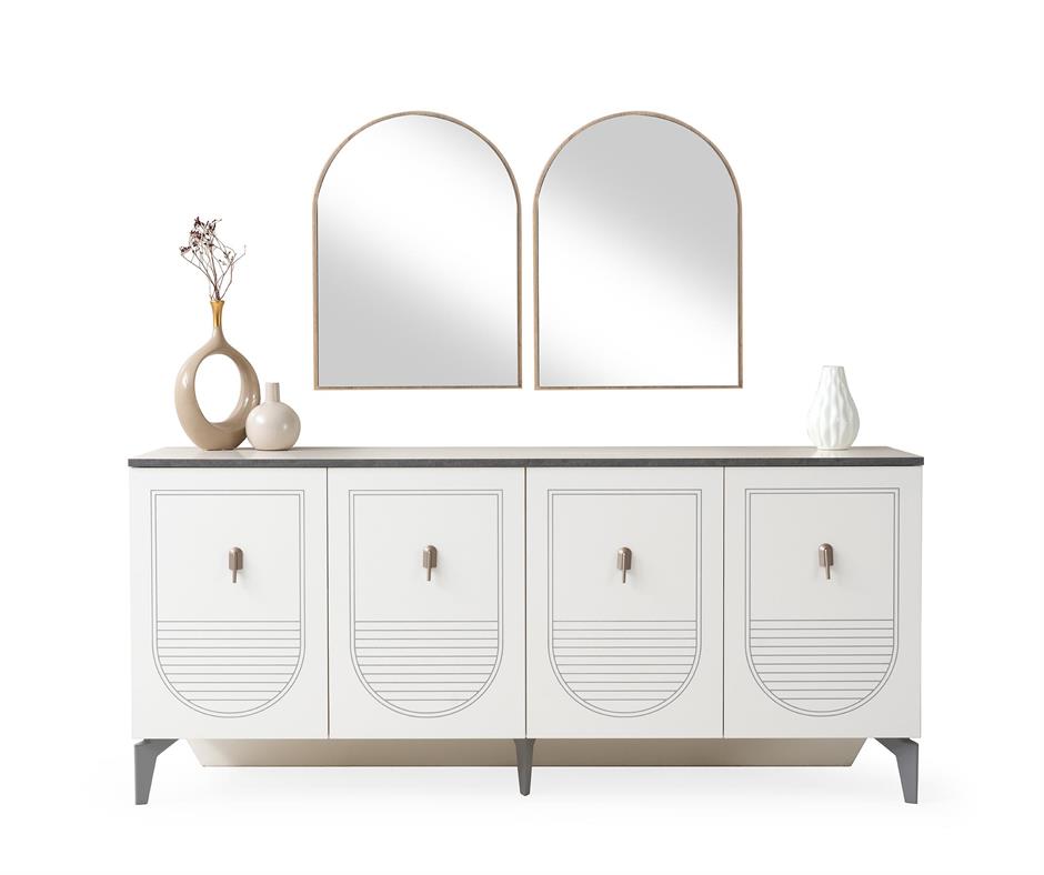 İrem Modern Dolaplı Çekmeceli Aynasız Konsol 180*47*80