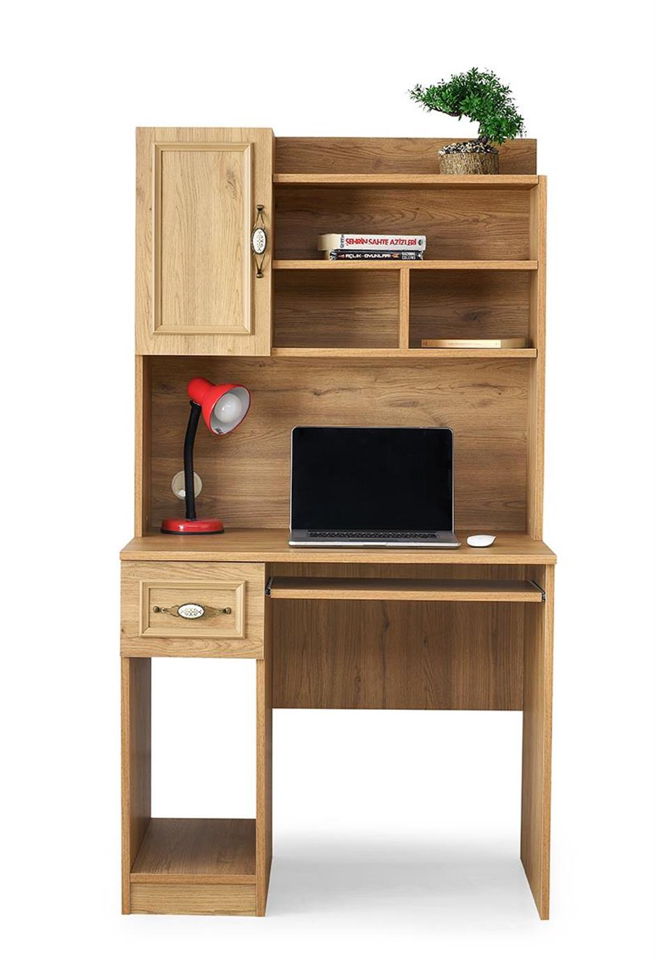 Irmak Çekmeceli Kitaplıklı Çalışma Masası 90x60x167cm