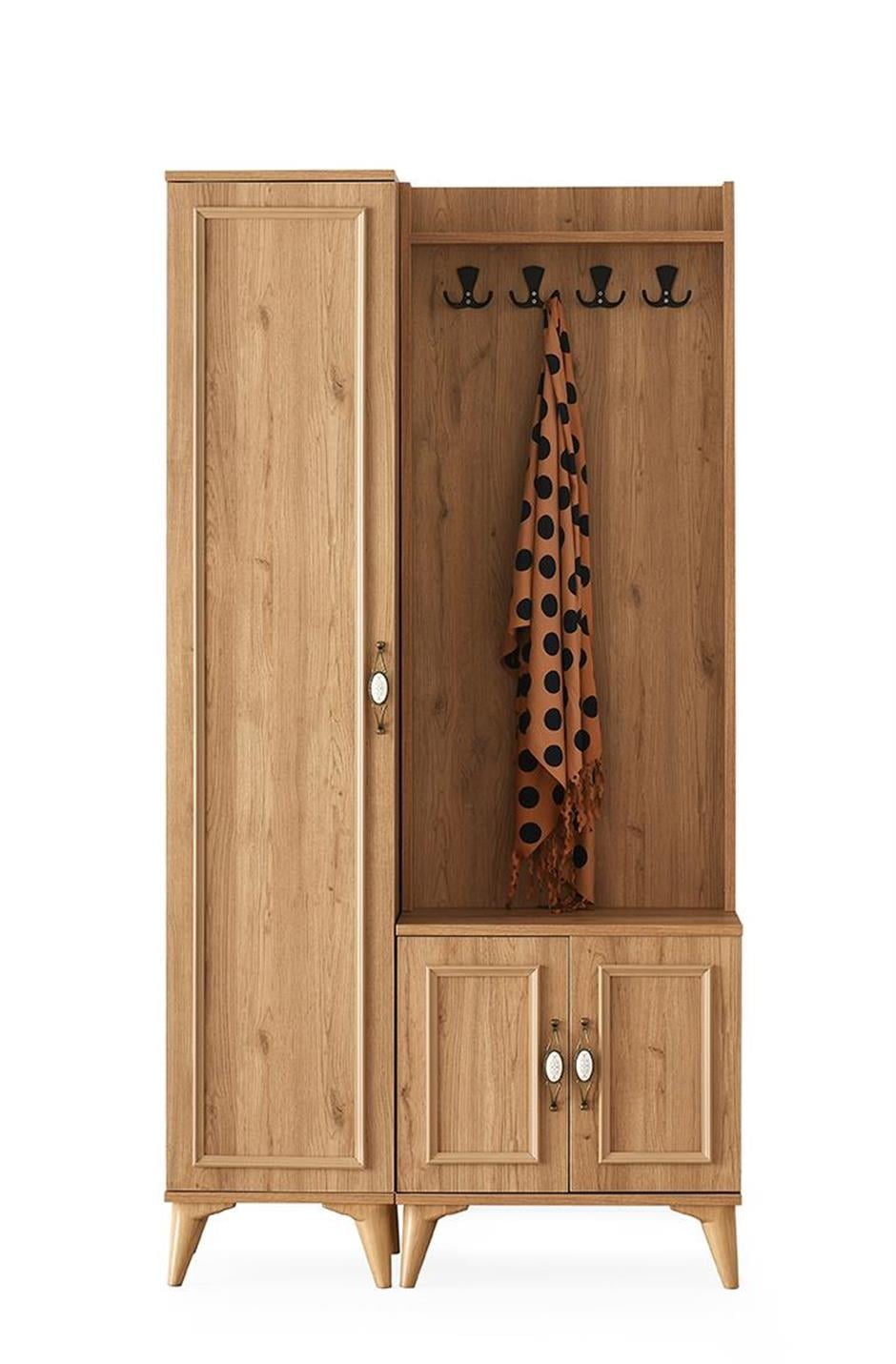 Irmak Portmanto Askılık Ayakkabılık Aynalı 100x37x195