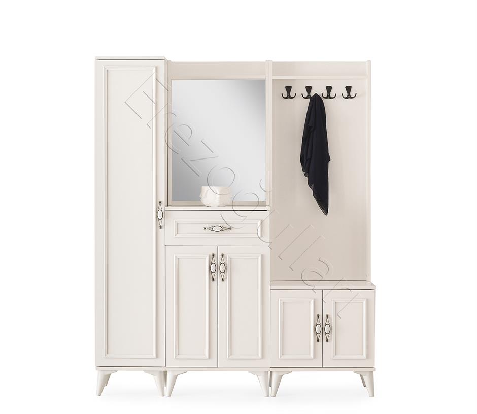 Irmak Portmanto Çift Askılık Ayakkabılık Aynalı 160x37x195