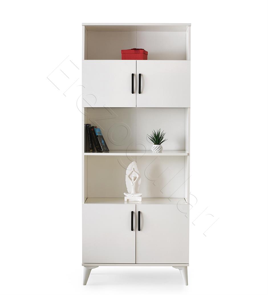 Kumsal Dolaplı 5 Raflı Kitaplık 80x30x195cm