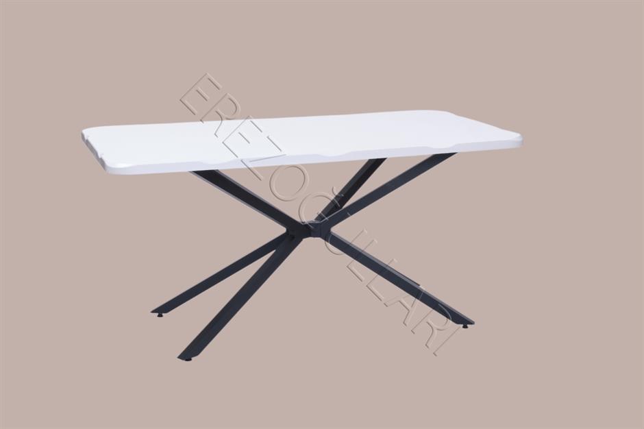 Kütük MDF Boyalı Lak Panel Mutfak Yemek Masası 90x160