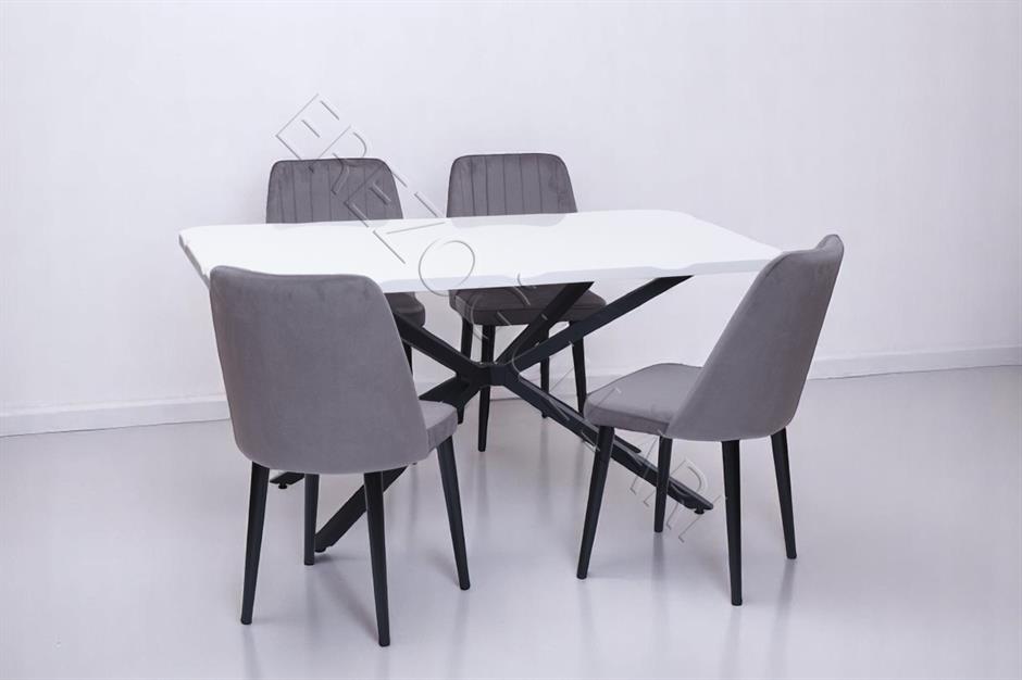 Kütük Milano MDF Mutfak Masa Sandalye Takımı 90x160