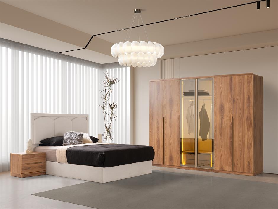 Legna %100 MDF 6 Kapaklı Modern Dolap