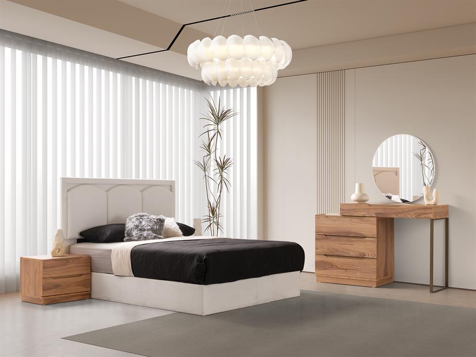 Legna %100 MDF 6 Kapaklı Modern Yatak Odası Takımı Başlıklı