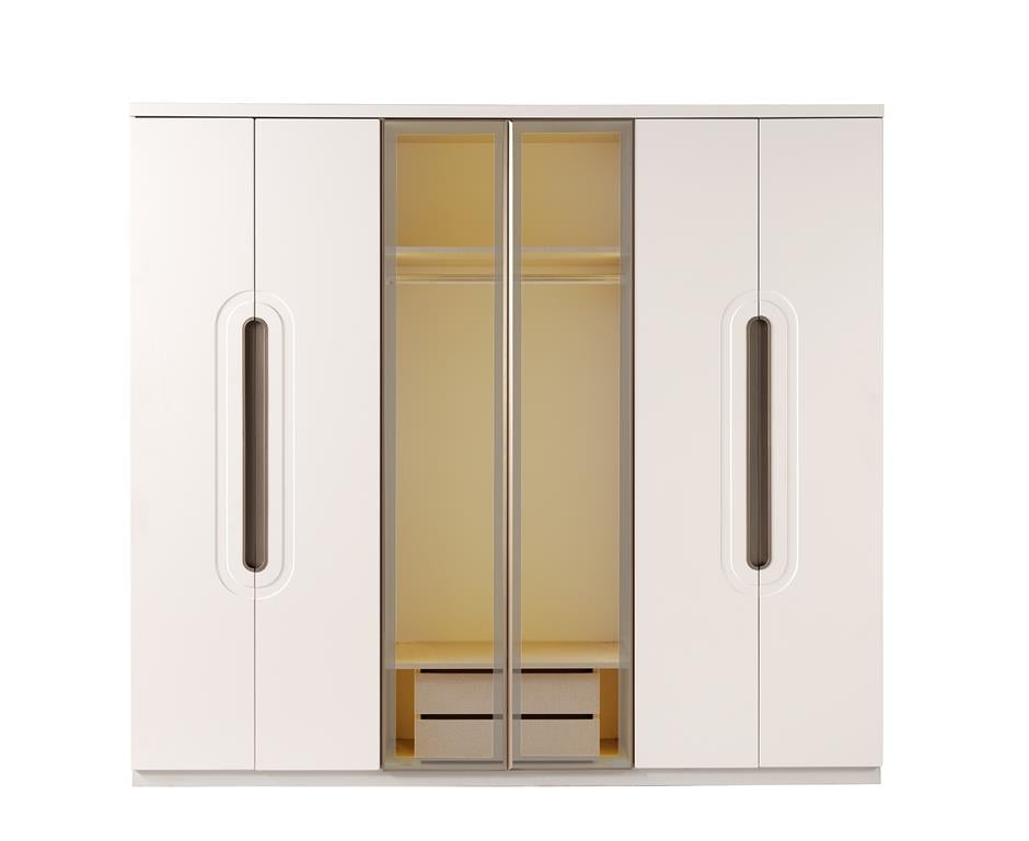 Luna %100 MDF 6 Kapaklı Modern Dolap