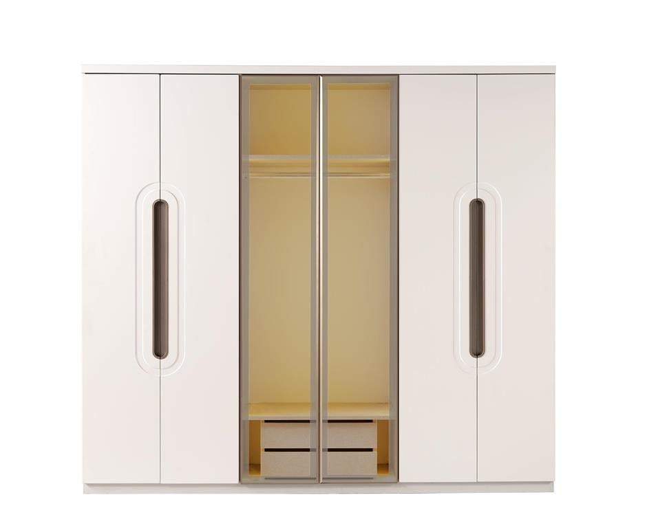 Luna %100 MDF 6 Kapaklı Modern Yatak Odası Takımı Başlıklı