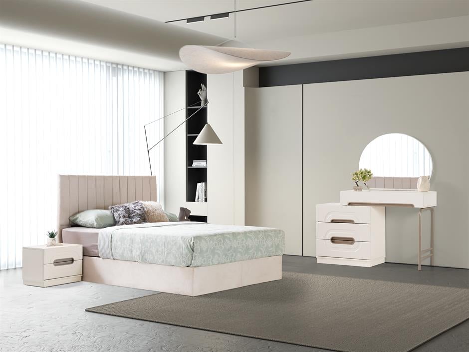 Luna %100 MDF 6 Kapaklı Modern Yatak Odası Takımı Başlıklı