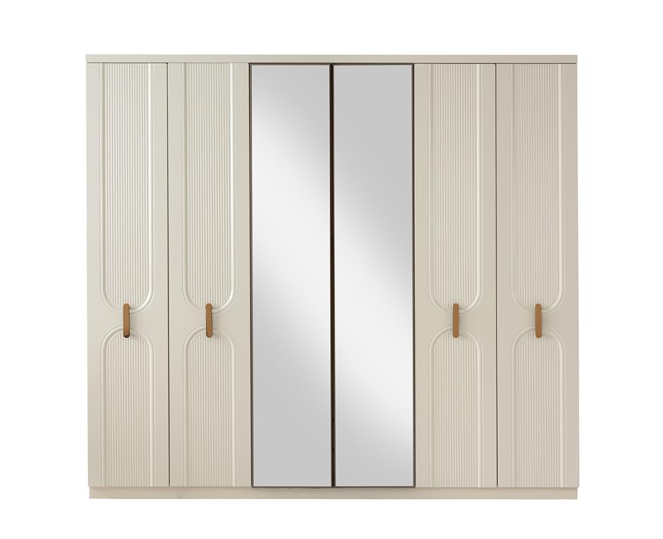 Mihra %100 MDF 6 Kapaklı Modern Yatak Odası Takımı Başlıklı