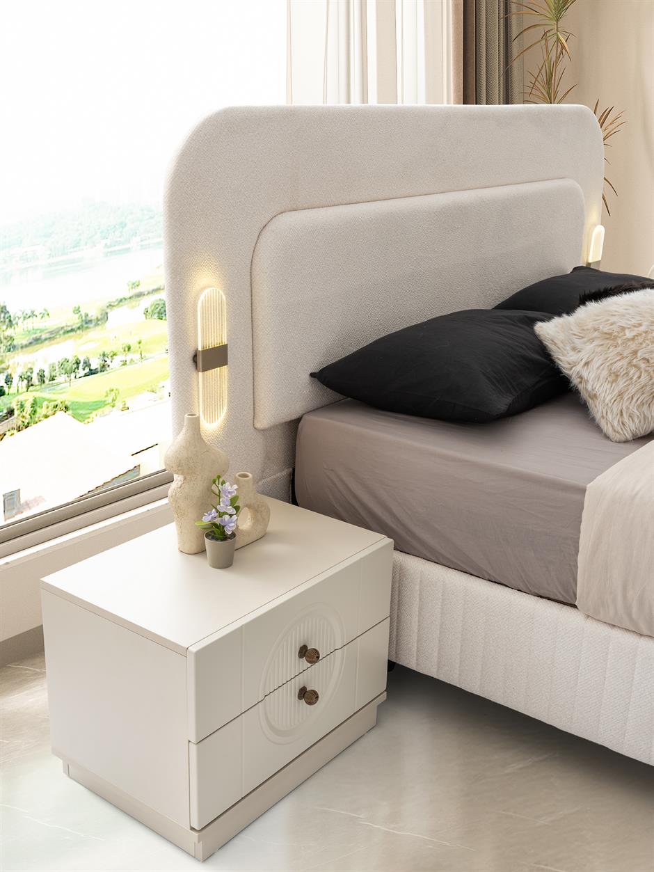 Mihra %100 MDF 6 Kapaklı Modern Yatak Odası Takımı Başlıklı