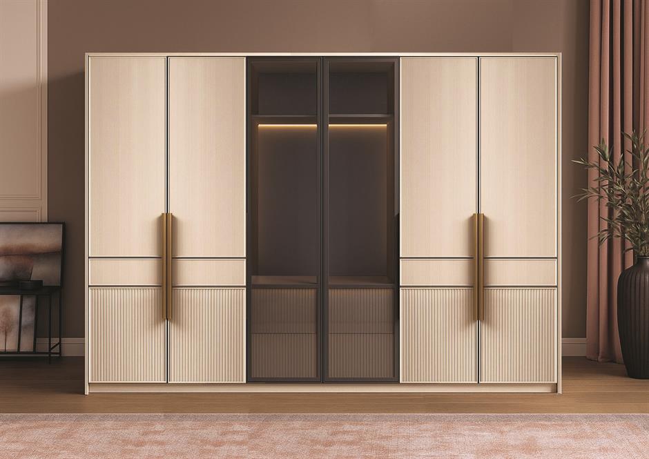 Mira %100 MDF 6 Kapaklı Modern Yatak Odası Takımı Başlıklı