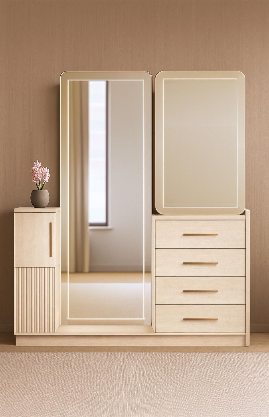 Mira %100 MDF 6 Kapaklı Modern Yatak Odası Takımı Başlıklı
