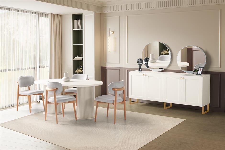 Natura %100 MDF Modern Bohem Yemek Odası Takımı