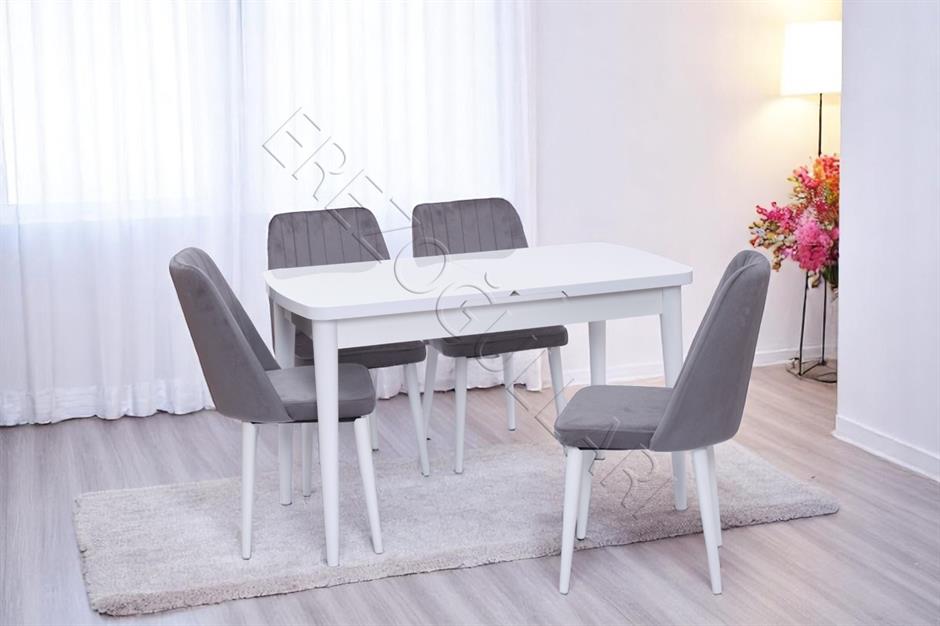 Nehir Milano MDF Lak Panel Açılır Mutfak Masa Takımı 75x130cm
