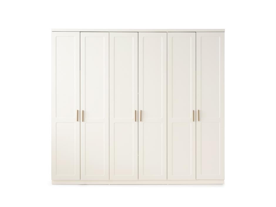 New Line %100 MDF 6 Kapaklı Modern Dolap