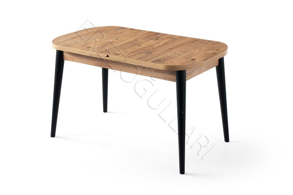 Nisa Açılır MDF Oval Mutfak Masası 70x110 