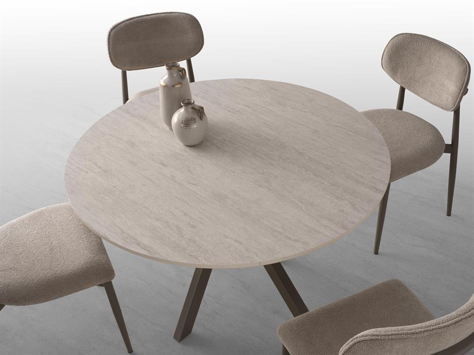 Nova Polo Yuvarlak Açılır Mutfak Masa Sandalye Takımı 70x120cm