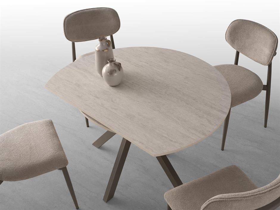 Nova Polo Yuvarlak Açılır Mutfak Masa Sandalye Takımı 70x120cm