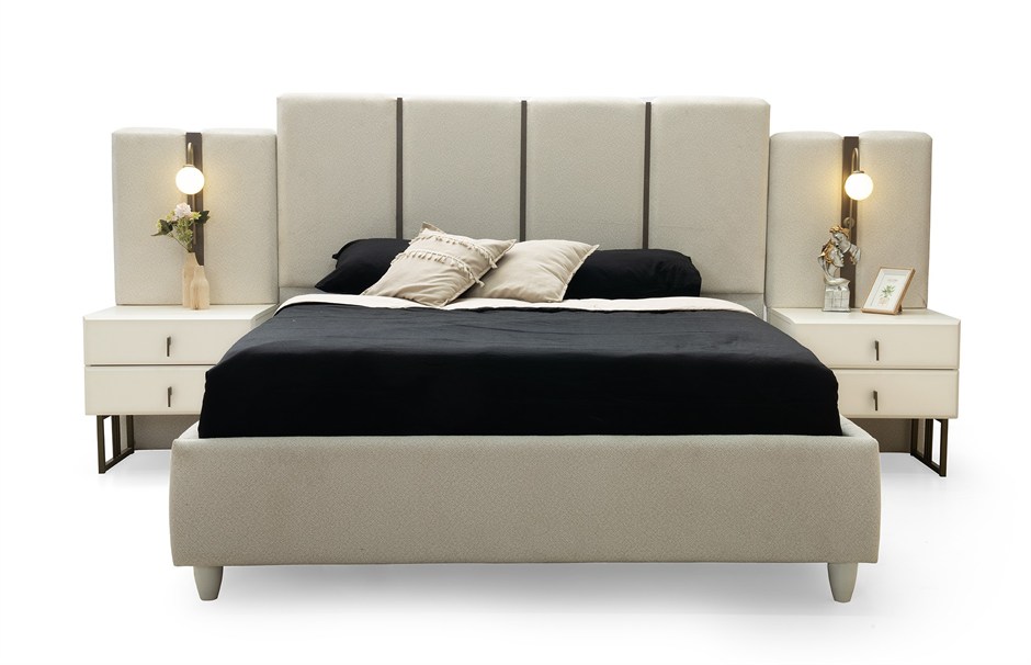 Oslo MDF 6 Kapaklı Yatak Odası Takımı Başlıklı 246x58x215cm