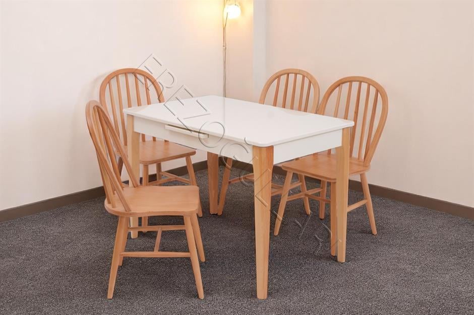 Paris Amerikan Lak Panel Açılır Mutfak Masa Takımı 70x110cm