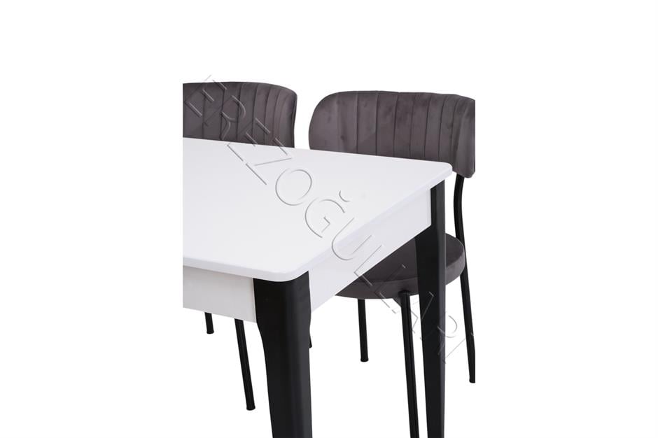 Paris Beta Lak Panel Açılır Mutfak Masa Takımı 70x110cm