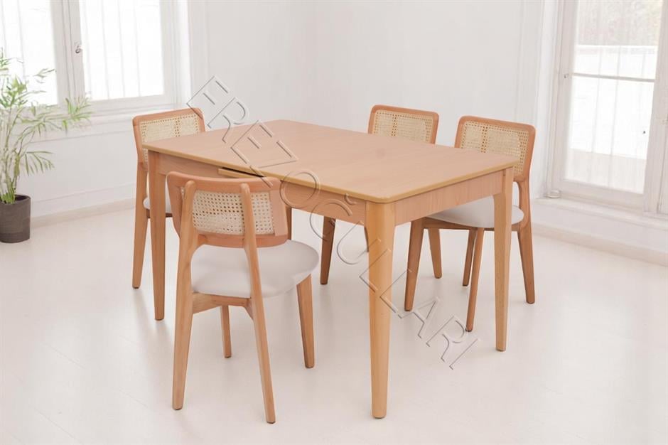 Paris Zion Lak Panel Mutfak Masa Sandalye Takımı 80x130cm