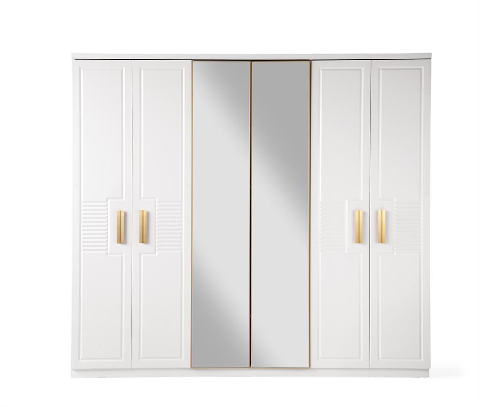 Petras %100 MDF 6 Kapaklı Modern Dolap