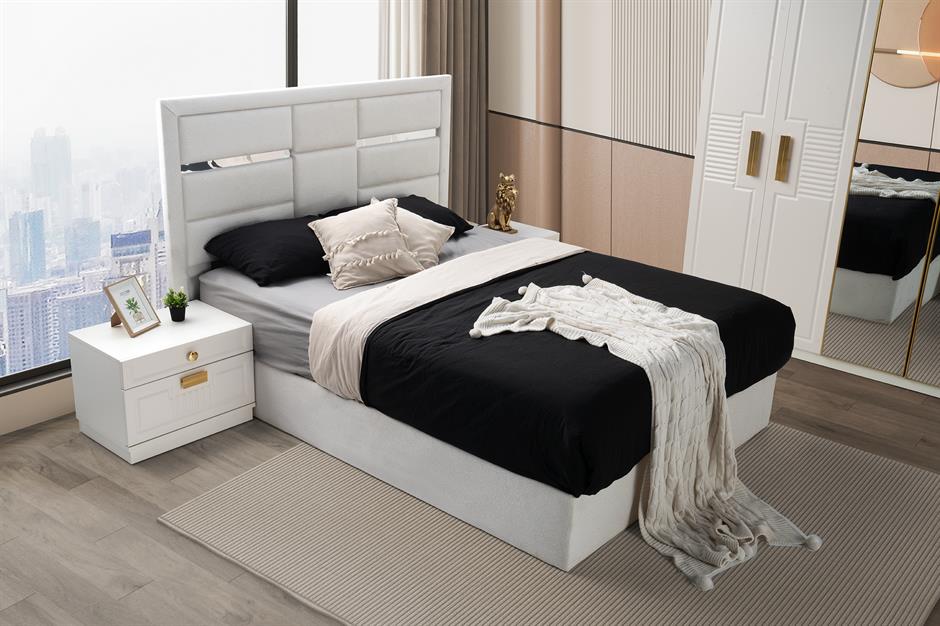 Petras %100 MDF 6 Kapaklı Modern Yatak Odası Takımı Başlıklı