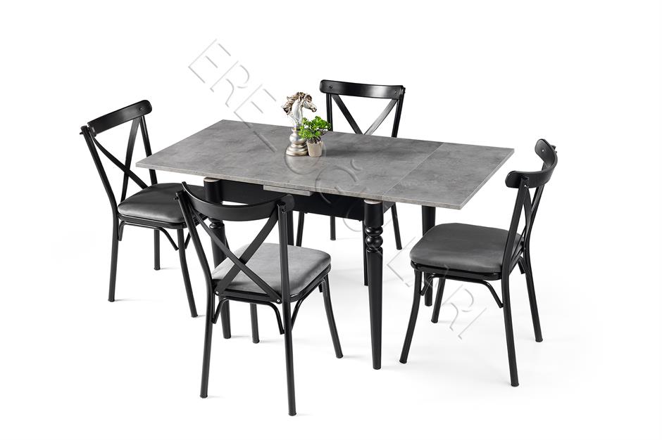 Pınar Bahar Açılır Mutfak Masa Sandalye Takımı 70x80