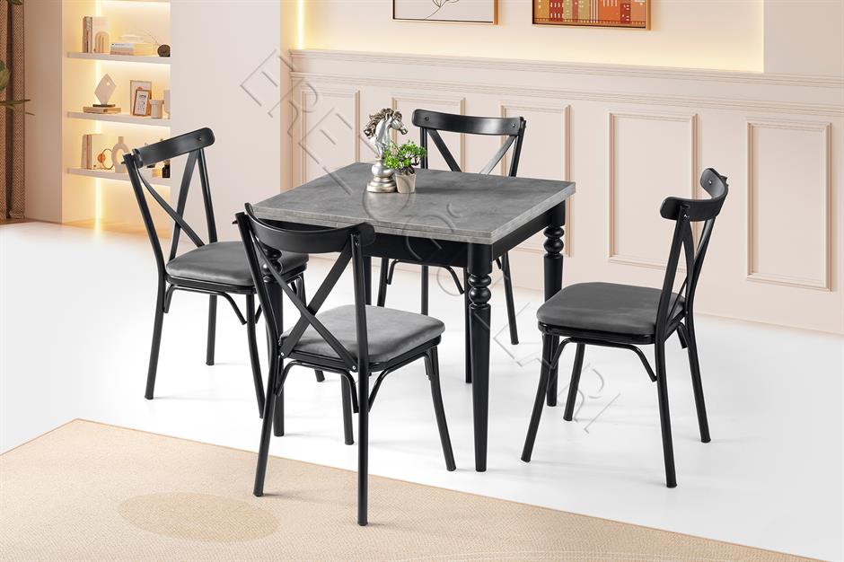 Pınar Bahar Açılır Mutfak Masa Sandalye Takımı 70x80