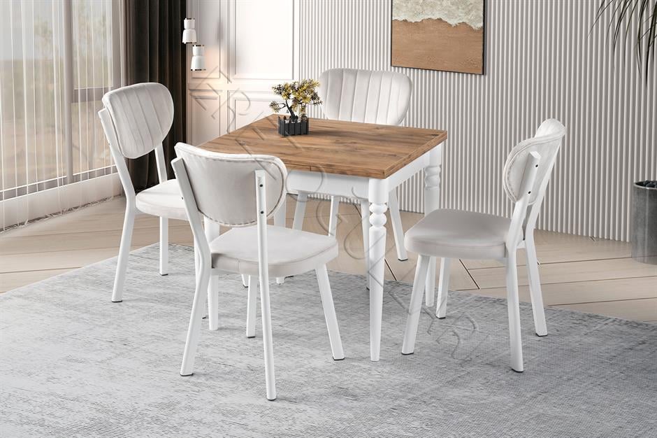 Pınar Star Açılır Mutfak Masa Sandalye Takımı 70x80