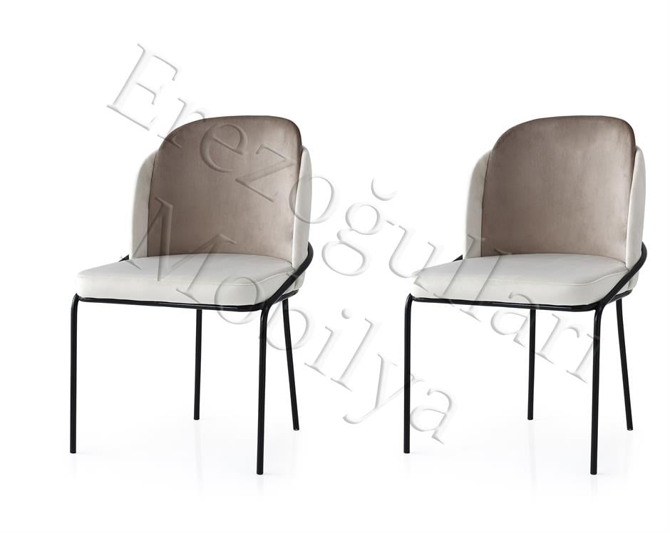 Polo Mutfak Sandalyesi Siyah Ayak 2 Li Set