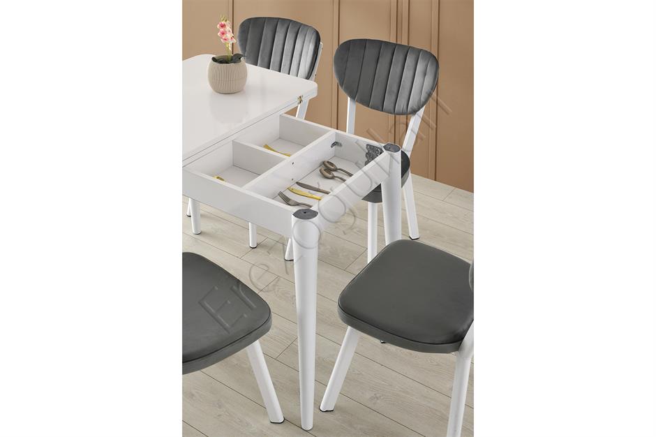 Rüya Elma MDF Mutfak Masası Sandalye Takımı 60x100