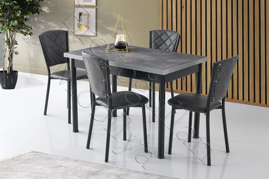 Smart Açılır Mutfak Masası ve 4 Adet Sandalye Takımı 70*110cm