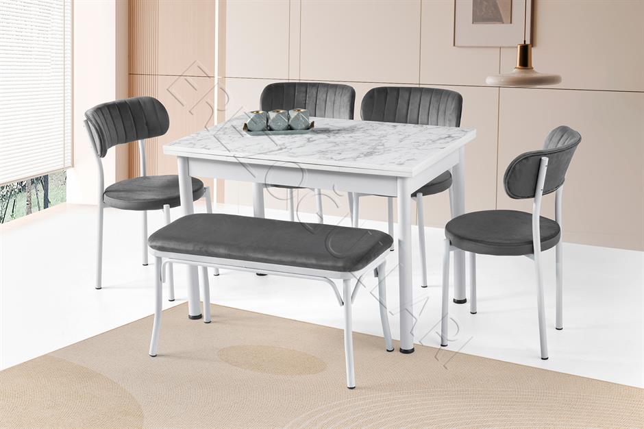 Smart Banklı Mutfak Masa Sandalye Takımı 70x110