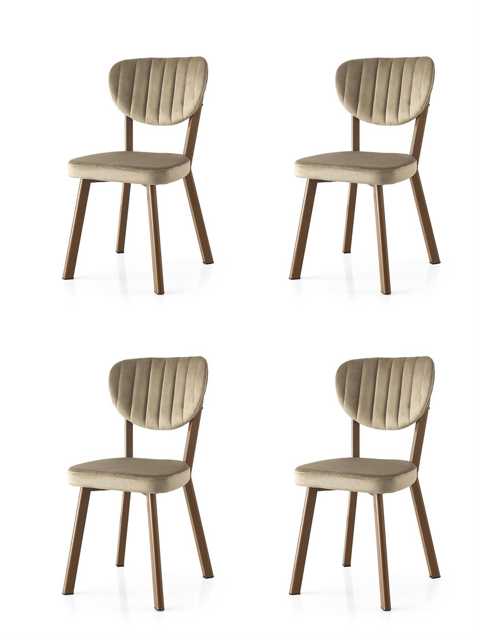 Star Demir Mutfak Sandalyesi 4 Lü Set 