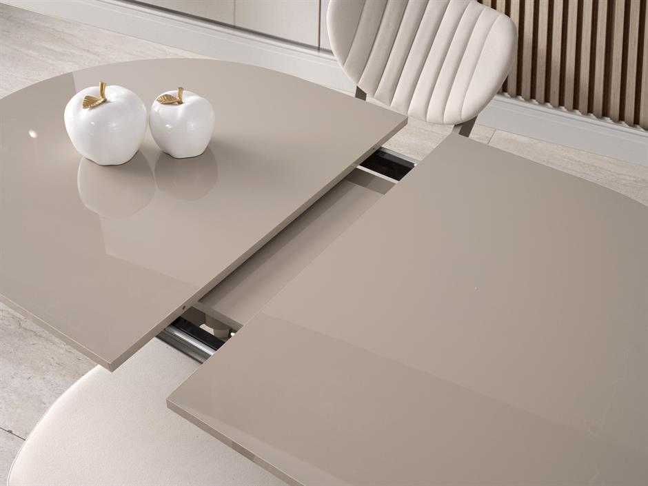 Star Polo Travertan Cappucino Mutfak Masa Sandalye Takımı 82x138