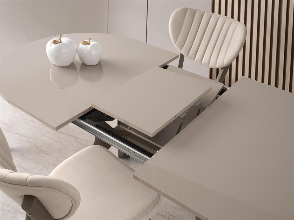 Star Polo Travertan Cappucino Mutfak Masa Sandalye Takımı 82x138