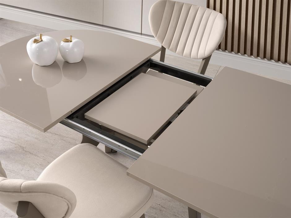 Star Polo Travertan Cappucino Mutfak Masa Sandalye Takımı 82x138