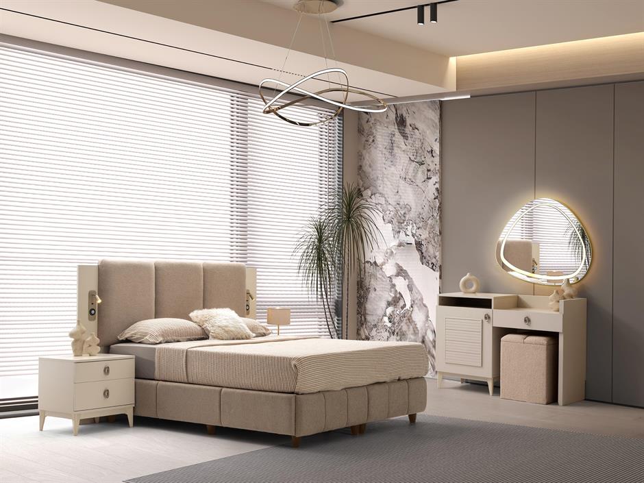 Sude 6 Kapaklı Modern Yatak Odası Takımı Başlıklı
