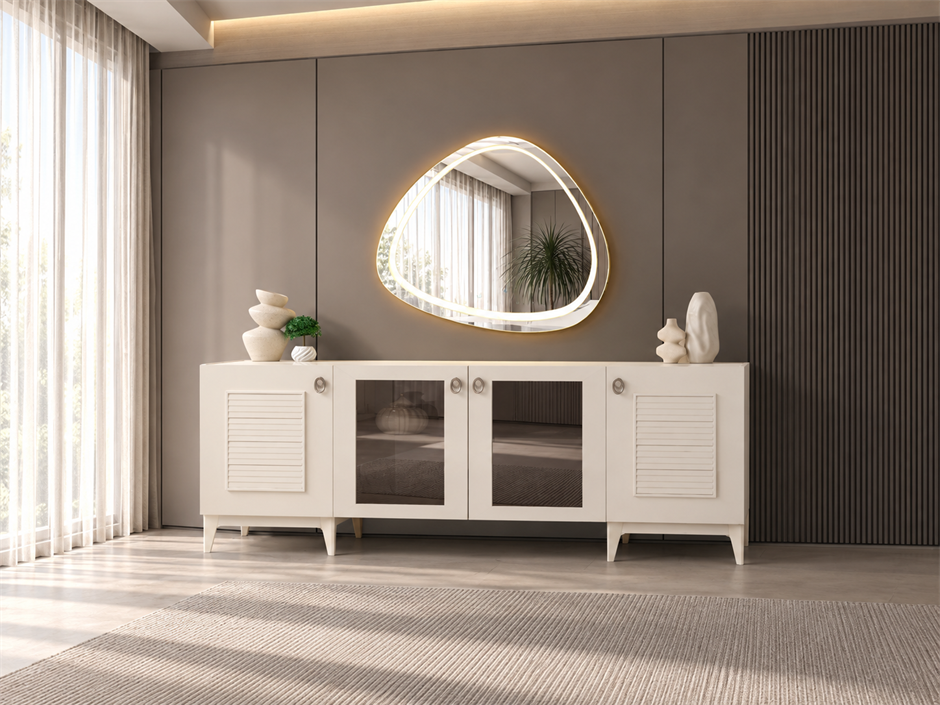 Sude Modern Dolaplı Çekmeceli Aynasız Konsol 200*50*78