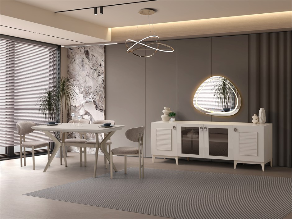 Sude Modern Dolaplı Çekmeceli Aynasız Konsol 200*50*78