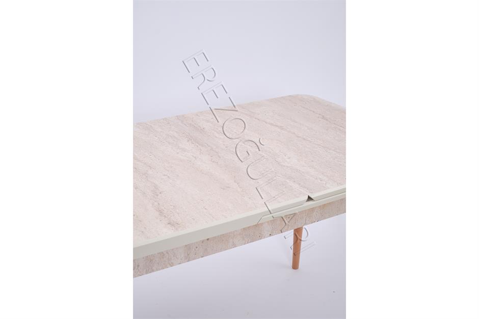 Traverten Boyalı Mdf Mutfak Masası 80x130