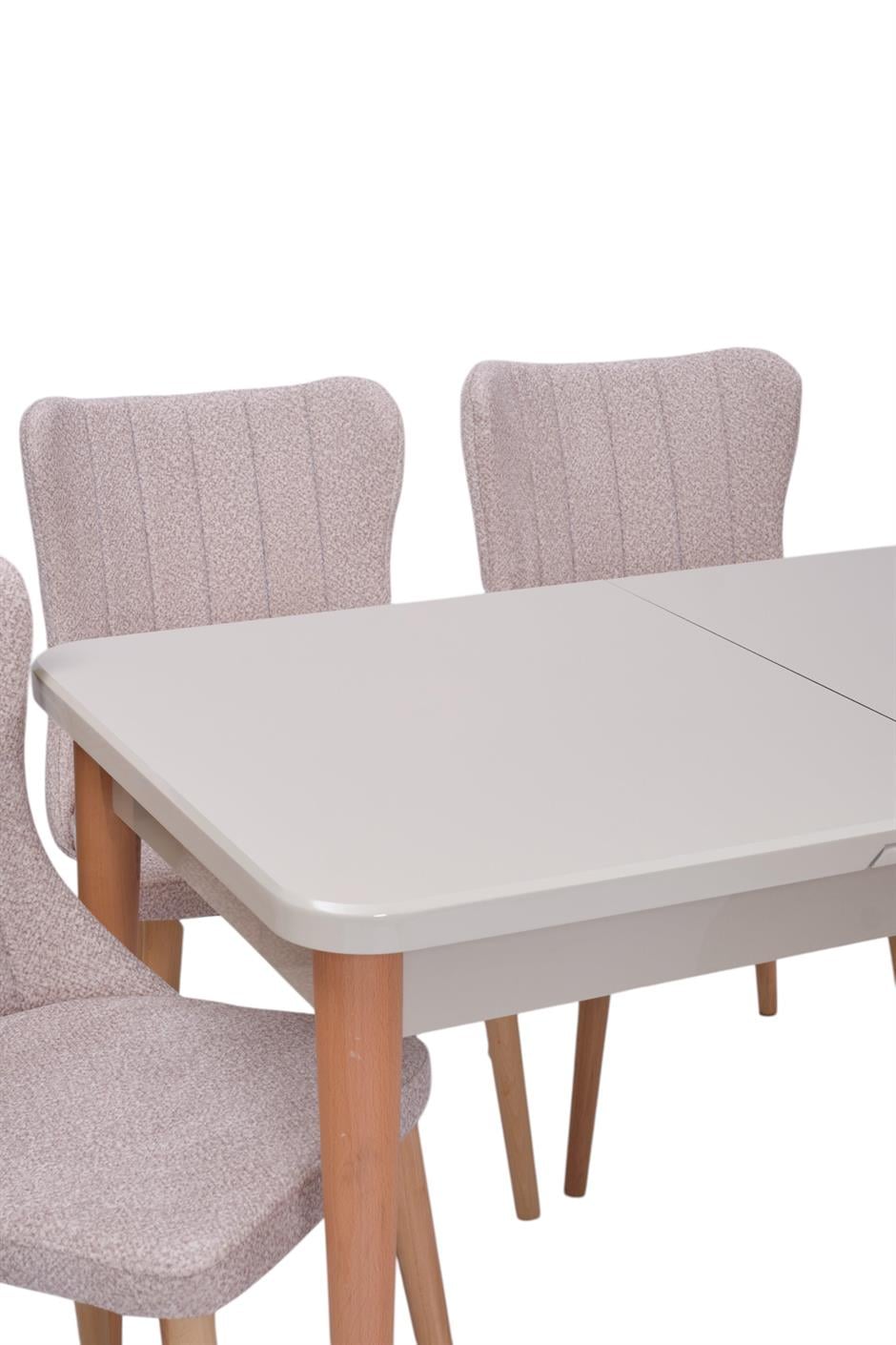 Tuna Kum Beji Lak Panel Mdf Mutfak Masa Takımı 80x130