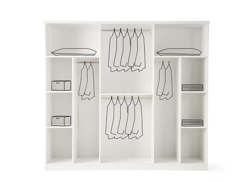 Vega %100 MDF 6 Kapaklı Modern Dolap