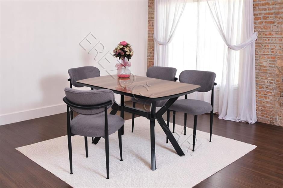 Venedik Polo MDF Lak Panel Açılır Mutfak Masa Sandalye Takımı 80*130cm