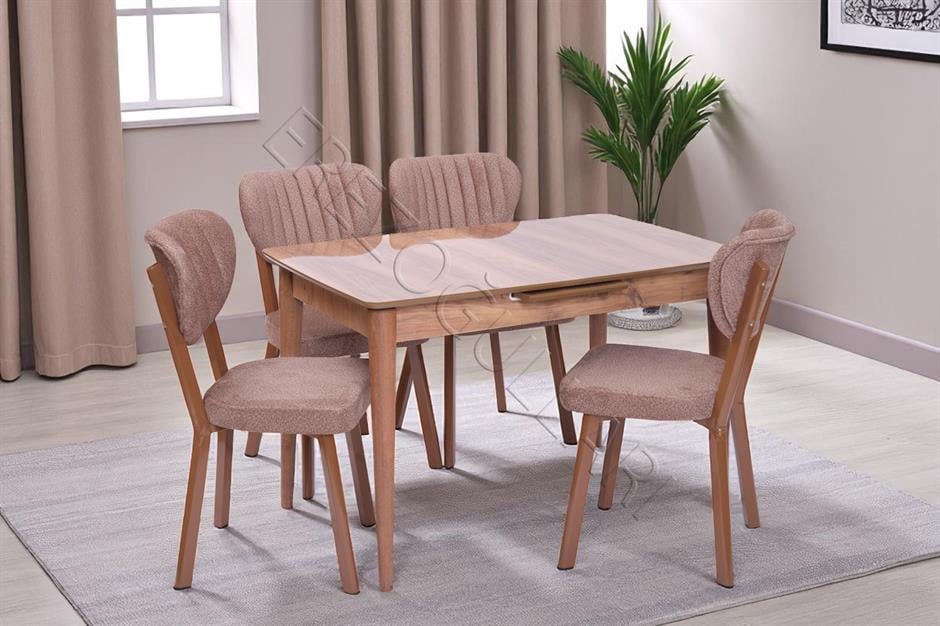 Venüs Elma Otomatik Açılır Masa Sandalye Takımı 80x120
