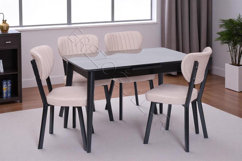 Venüs Elma Otomatik Açılır Masa Sandalye Takımı 80x120