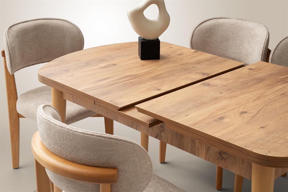 Venüs Norte Mdf Açılır Mutfak Masa Takımı 80x130
